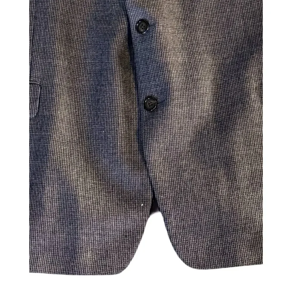 Ralph Ralph Lauren Blazer Mens 54R 100% Wool Blue Tweed Big Tall Vintage Y2K 90s